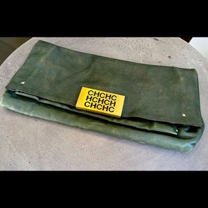 Carolina Herrera Olive Green Clutch